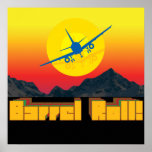 Impresión retra 1 de la lona del rollo de barril poster