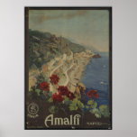 Impresión retra del anuncio del poster del viaje d