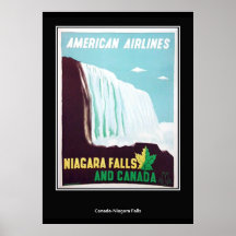 Impresión retra del vintage de Niagara Falls Posters