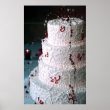 Impresión roja de la bella arte de la panadería de impresiones