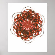 Impresión roja de Starburst Posters