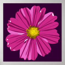 Impresión rosada flotante poster