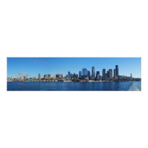 Impresión Seattle del panorama de la bella arte de Fotografía