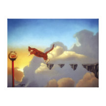 Impresión surrealista "salto de la lona de arte de impresion de lienzo