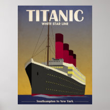 Impresión titánica del art déco del revestimiento  poster