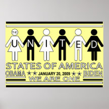 Impresión unida de Obama Posters