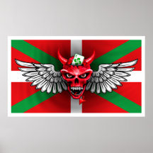 Impresión vasca del póker posters