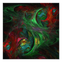 Impresión verde de la foto del arte abstracto de l