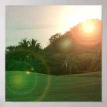 Impresión verde del poster del golf
