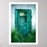 Impresión verde rústica de la bella arte de la pue posters