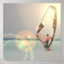 Impresión Windsurfing del poster del deporte