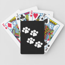 Impresiones animales de la pata baraja de cartas