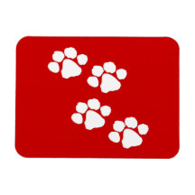 Impresiones animales de la pata imán rectangular