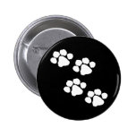Impresiones animales de la pata pins