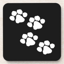Impresiones animales de la pata posavasos