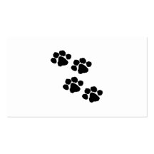 Impresiones animales de la pata tarjetas de visita