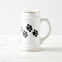 Impresiones animales de la pata taza