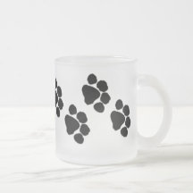 Impresiones animales de la pata tazas