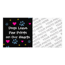 Impresiones de la pata de la licencia de los perro tarjetas con fotos personalizadas
