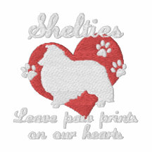 Impresiones de la pata de la licencia de Shelties Camiseta Polo