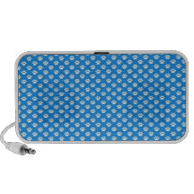 Impresiones de la pata en azul notebook altavoces