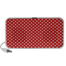 Impresiones de la pata en rojo mini altavoz