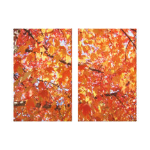 Impresiones de las hojas del árbol del otoño de De Lona Envuelta Para Galerías