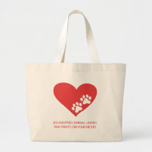 Impresiones de las patas en su corazón bolsas
