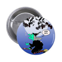 Impulso del palo de Halloween con la bruja Pin