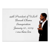 Inauguración de Obama (estaba allí vivo) 2009 Tarjetas