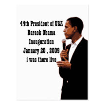 Inauguración de Obama (estaba allí vivo) 2009 Tarjetas Postales