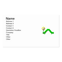 ¡Inchworm lindo con una idea! Plantilla De Tarjeta De Visita