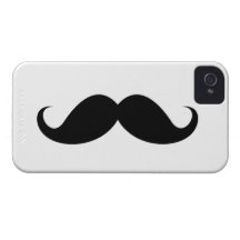 Inconformista de moda del bigote negro divertido d iPhone 4 Case-Mate cárcasas