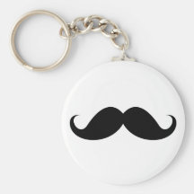 Inconformista de moda del bigote negro divertido d llavero personalizado