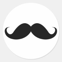 Inconformista de moda del bigote negro divertido d pegatinas  