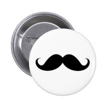 Inconformista de moda del bigote negro divertido d pins