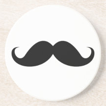 Inconformista de moda del bigote negro divertido d posavasos cerveza