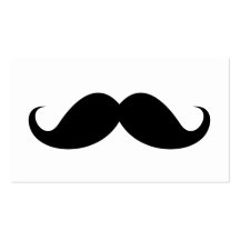 Inconformista de moda del bigote negro divertido d tarjetas de visita