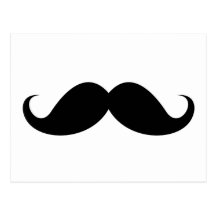 Inconformista de moda del bigote negro divertido d tarjetas postales