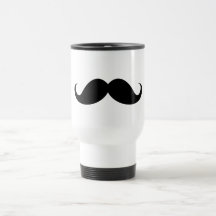 Inconformista de moda del bigote negro divertido d tazas de café