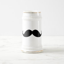 Inconformista de moda del bigote negro divertido d tazas de café
