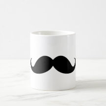 Inconformista de moda del bigote negro divertido d taza de café