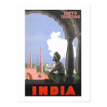 India-1927 Tarjeta Postal