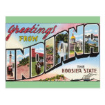 Indiana - diseño de Postacard del vintage Postales