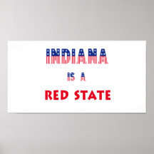 Indiana es un estado rojo posters