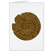 Indianer Kreisornament Native American circle Karte