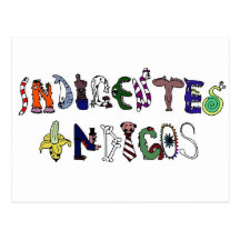 Indigentes Índigos - logotipo da banda Cartao Postal