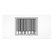 Indio del código de barras tarjeta personal