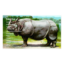 Indio Rhinocerous Tarjeta De Negocio