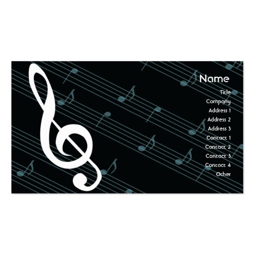 Industria musical tarjetas de negocios